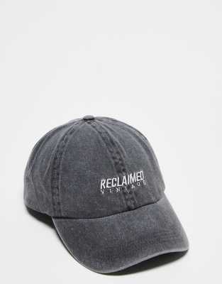 Reclaimed Vintage unisex logo cap in charcoal - ASOS Price Checker