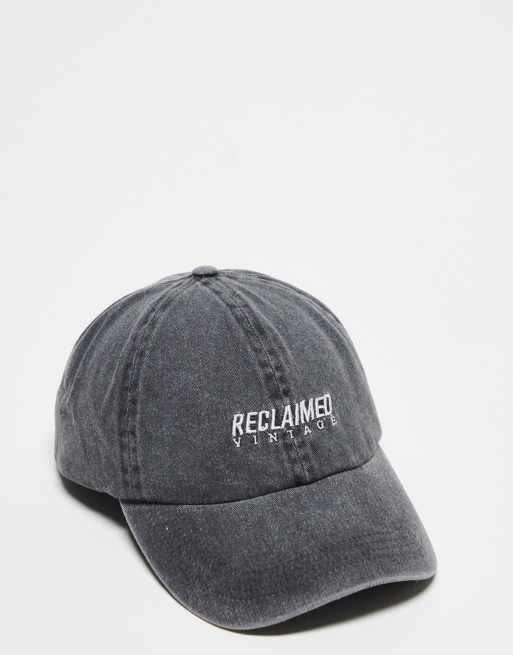 Reclaimed Vintage unisex logo cap Kylie in charcoal