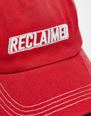 Reclaimed Vintage Unisex Logo Cap In Red