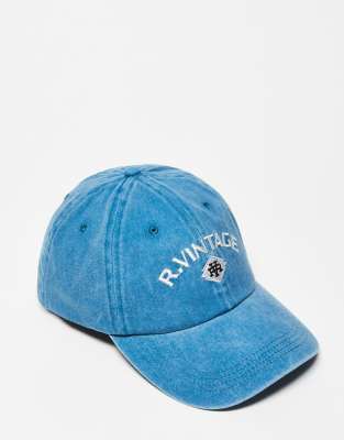 Reclaimed Vintage unisex logo cap in washed blue denim - view 1