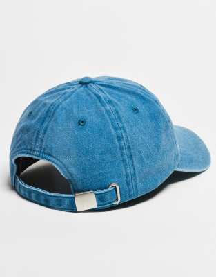Reclaimed Vintage unisex logo cap in washed blue denim | ASOS