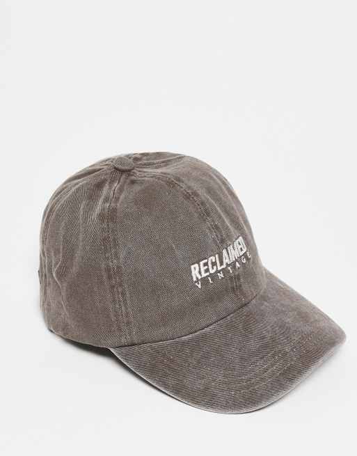 Reclaimed Vintage unisex logo cap in washed brown