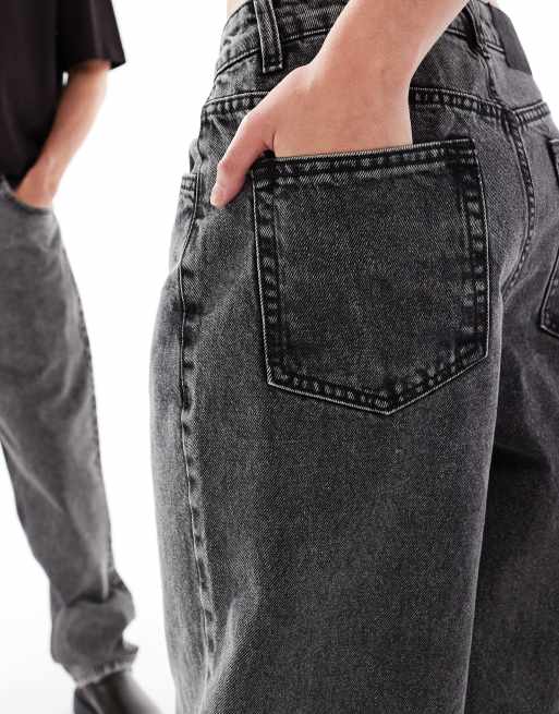 Reclaimed Vintage unisex loose fit jeans in 90s charcoal, 2 of 5