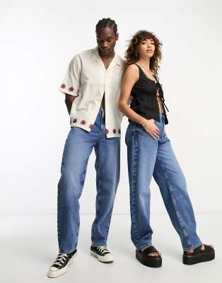 Reclaimed Vintage - Unisex - Loose Fit Jeans in Vintage-Blau