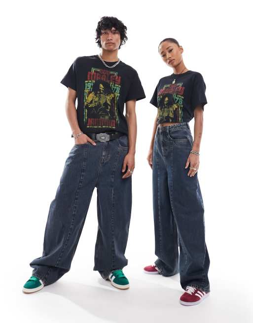 Reclaimed Vintage unisex loose fit jeans in vintage mid blue