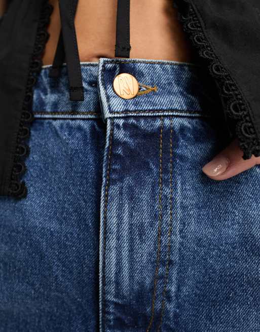 Reclaimed Vintage unisex loose leg jean in vintage blue wash, 4 of 4