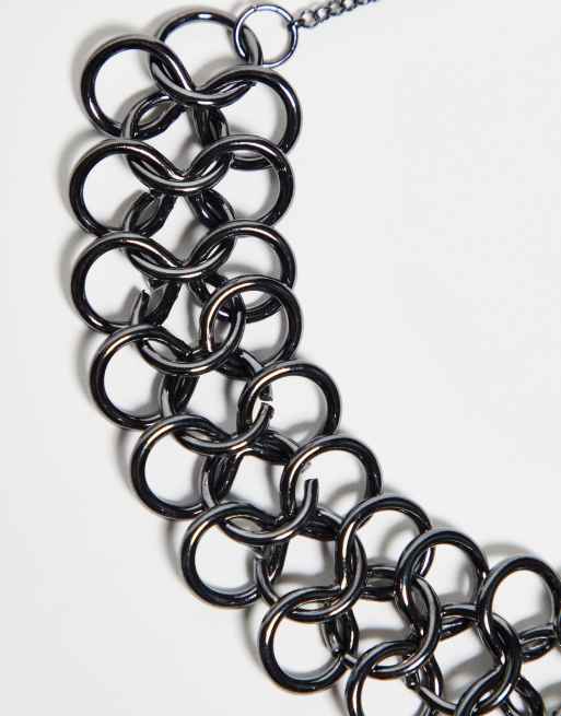 Choker necklace clearance black metal