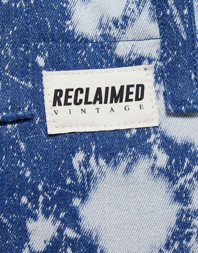 Reclaimed Vintage unisex mini denim tote in blue 1