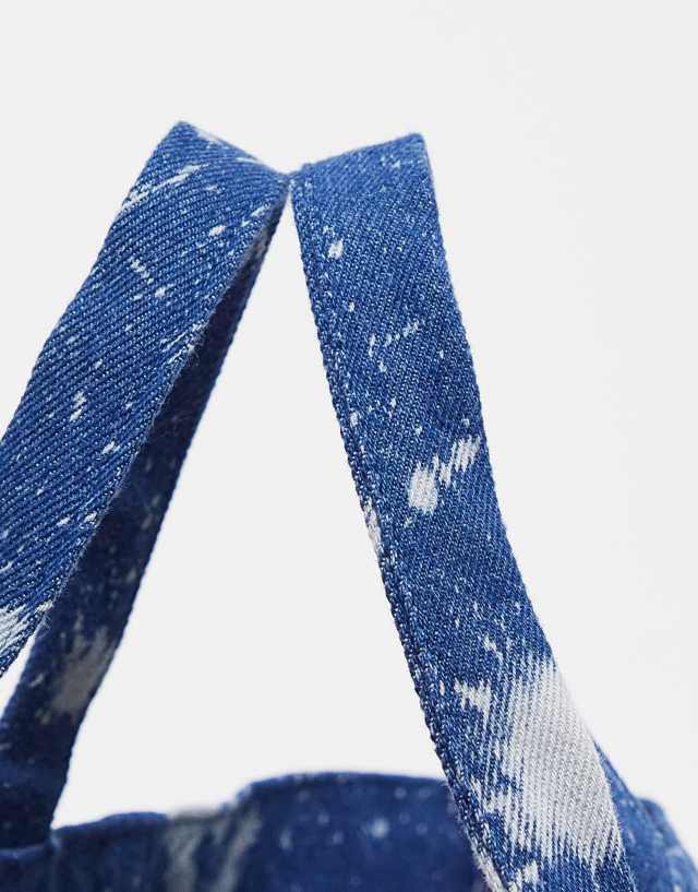 Reclaimed Vintage unisex mini denim tote in blue 2
