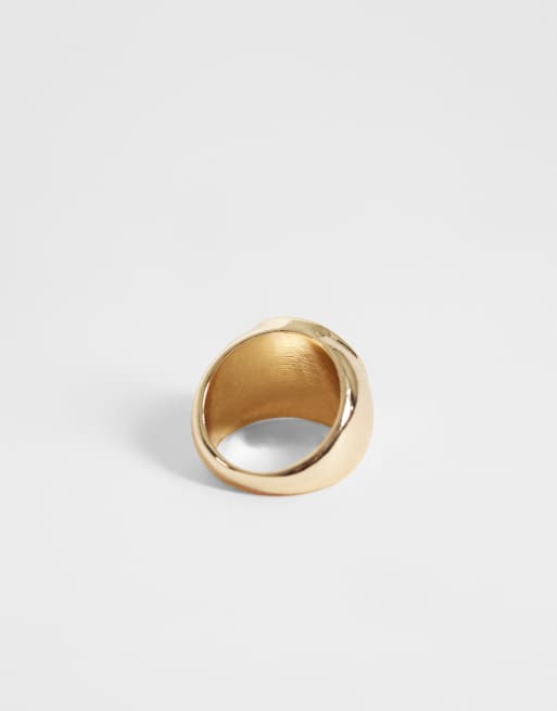 Reclaimed Vintage unisex mixed metal snake signet ring, 3 of 3