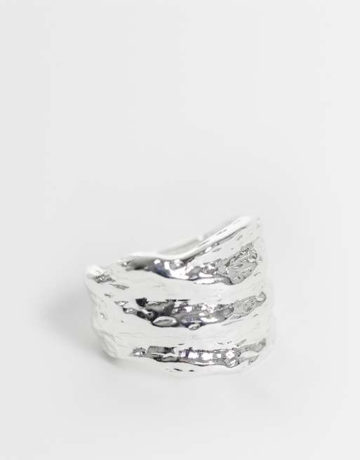 Reclaimed Vintage unisex molten metal pack in silver, 2 of 3