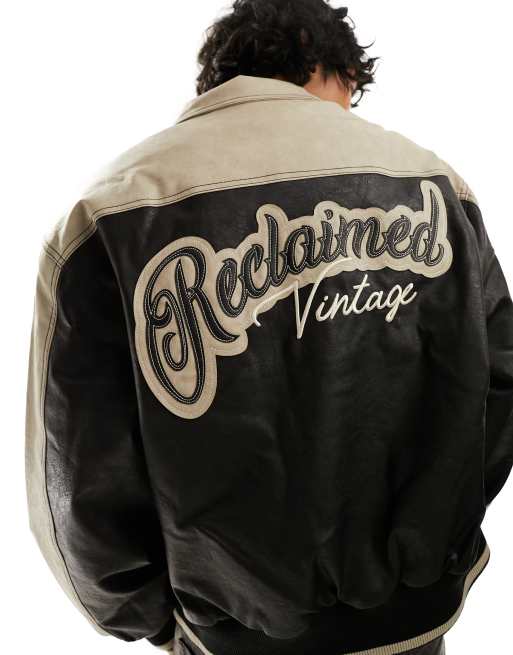 Reclaimed Vintage unisex moto bomber jacket