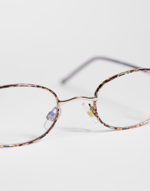 Reclaimed Vintage - Unisex - Multifarvede runde bibliotekarbriller med blue light-glas, 2 af 3