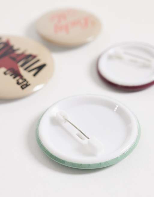 Reclaimed Vintage - Unisex - Multipakke med badges, 2 af 3