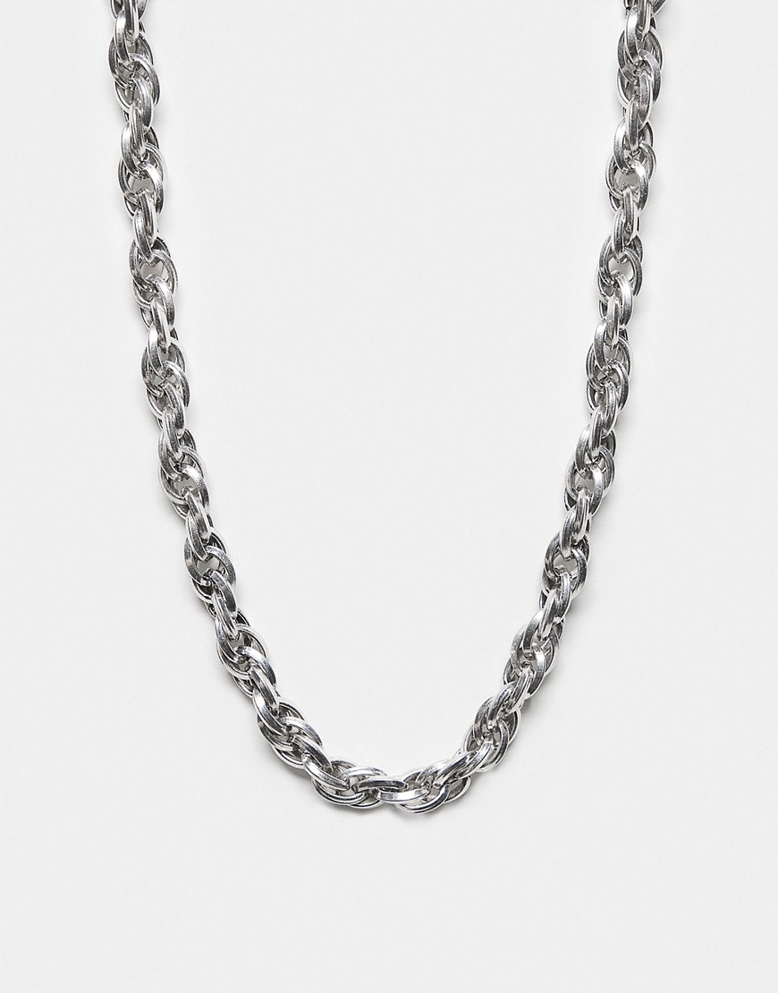 Reclaimed Vintage Unisex Neck Chain In Silver In Metallic