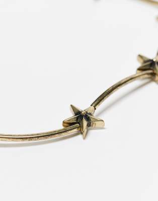 RECLAIMED VINTAGE UNISEX NECKLACE WITH STARS 