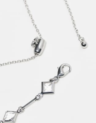 RECLAIMED VINTAGE UNISEX NECKLACE WITH STONES 