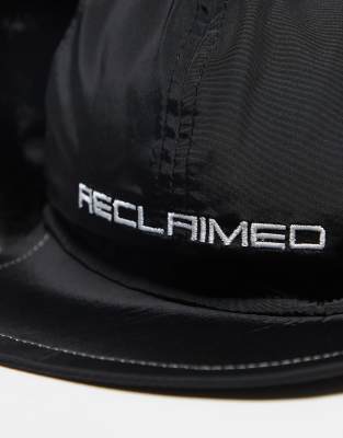 Reclaimed Vintage Unisex Nylon Cap With Faux Fur In Black