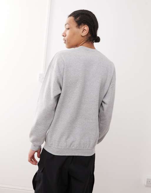 Reclaimed Vintage - Unisex - Oasis - Gråmeleret oversized sweatshirt med licenseret print , 4 af 4