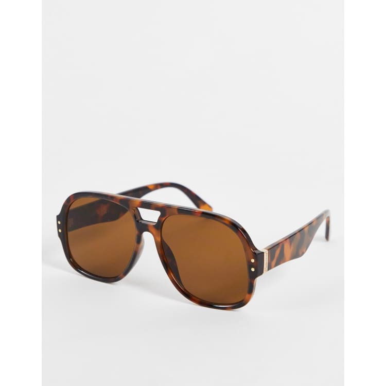 Tortoiseshell aviator sunglasses 2025