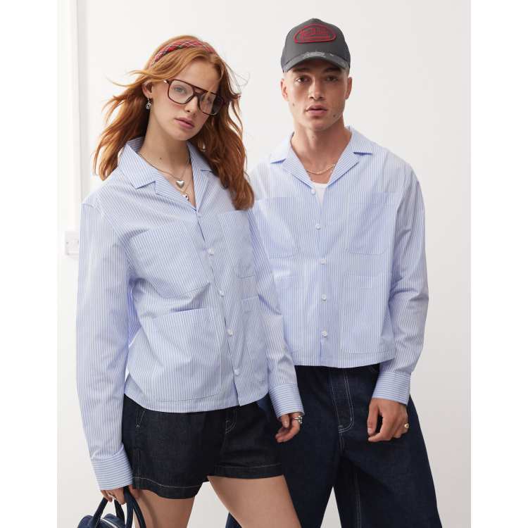 Reclaimed Vintage unisex oversized boxy shirt with pocket
