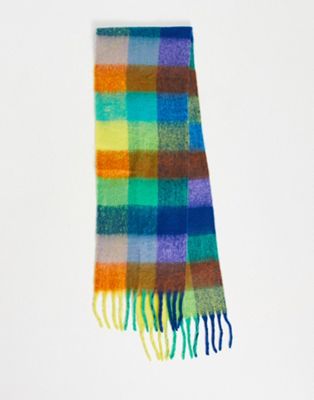 Reclaimed Vintage unisex oversized check scarf in multi