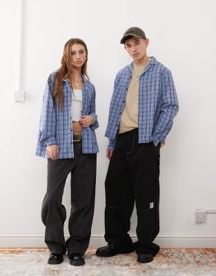 Reclaimed Vintage Reclaimed Vintage unisex oversized check shirt-Multi