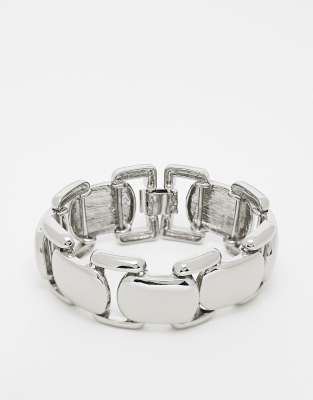 Reclaimed Vintage Unisex Oversized Chunky Chain Bracelet In Silver