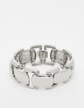 [Reclaimed Vintage] Reclaimed Vintage unisex oversized chunky chain bracelet in silver tone M-L silver