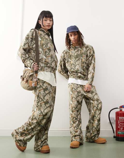 Reclaimed Vintage unisex oversized hoodie in camo print part of