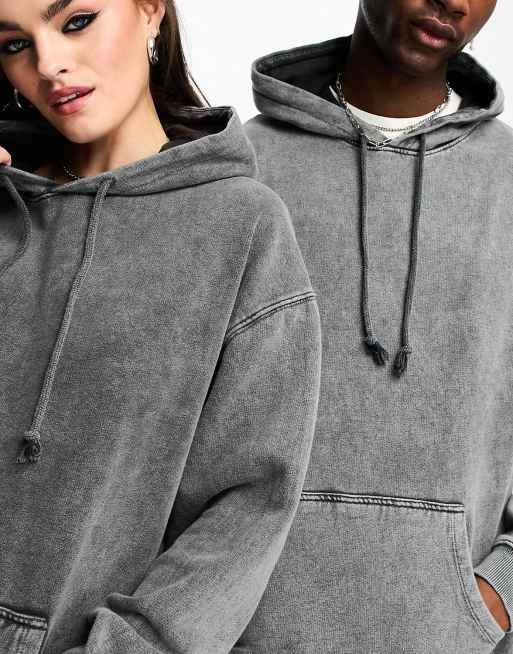 Charcoal Sweat Oversized Hoodie