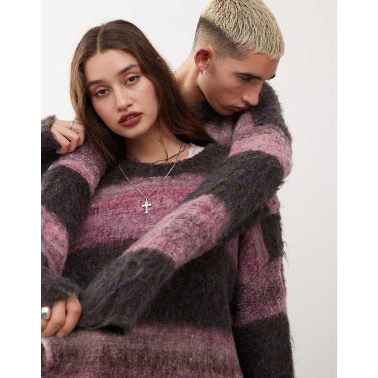 Reclaimed Vintage unisex oversized jumper in mixed twist stripe GottliebpaludanShops
