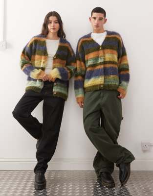 Reclaimed Vintage Unisex Oversized Knit Cardigan In Multi