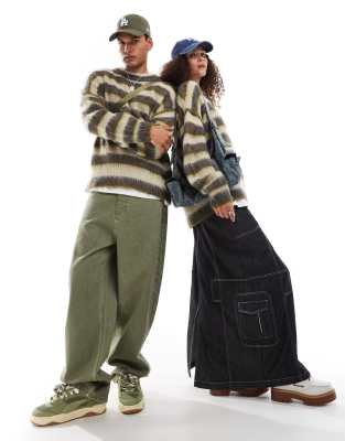 Reclaimed Vintage unisex oversized multi stripe jumper