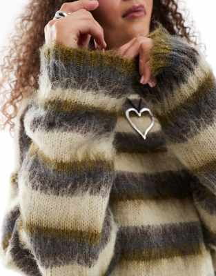 Reclaimed Vintage unisex oversized multi stripe jumper