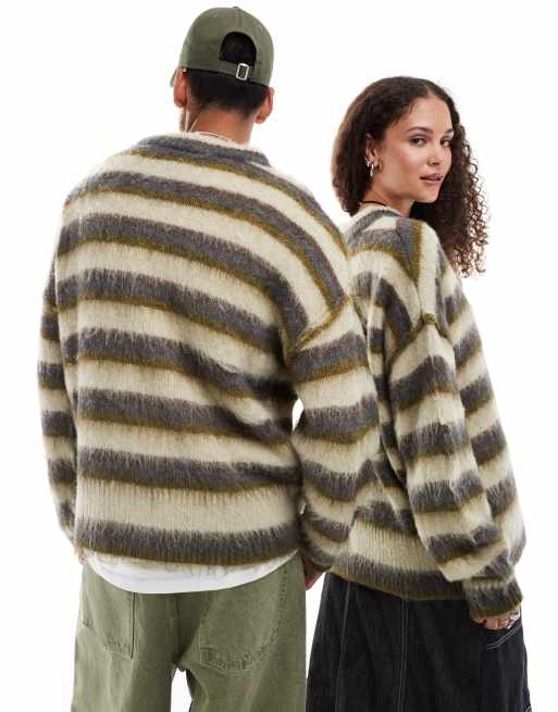 Reclaimed Vintage unisex oversized multi stripe sweater ASOS