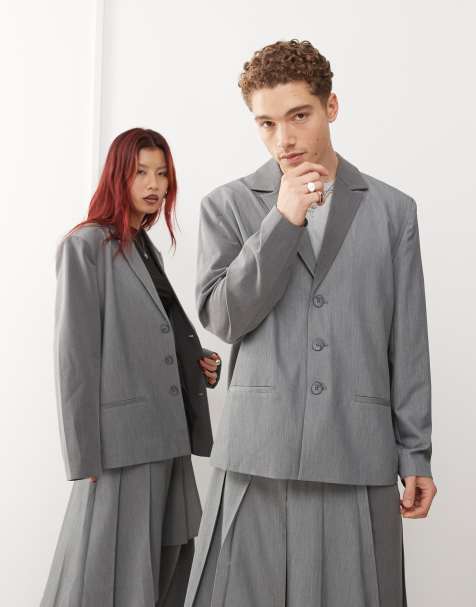 Reclaimed Vintage unisex oversized patchwork contrast blazer - view 1