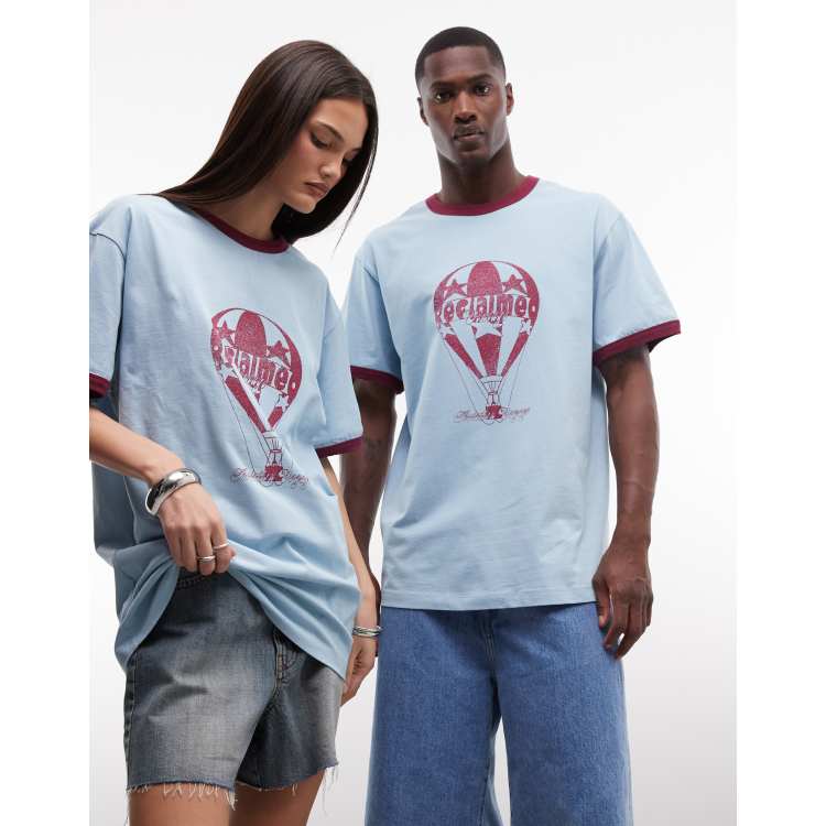 T-shirt Gildan Taille M - Impression Transfert Vintage Montgolfière - Neuf Sans étiquette