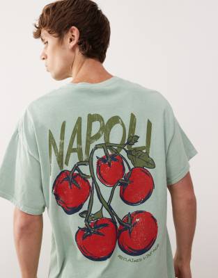 Reclaimed Vintage Unisex Oversized T-shirt With Tomato Back Graphic Print