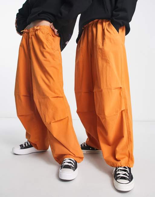 Reclaimed Vintage unisex parachute cargo in burnt orange