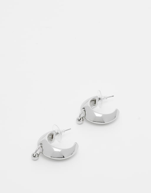 Reclaimed Vintage unisex peircing hoop in silver