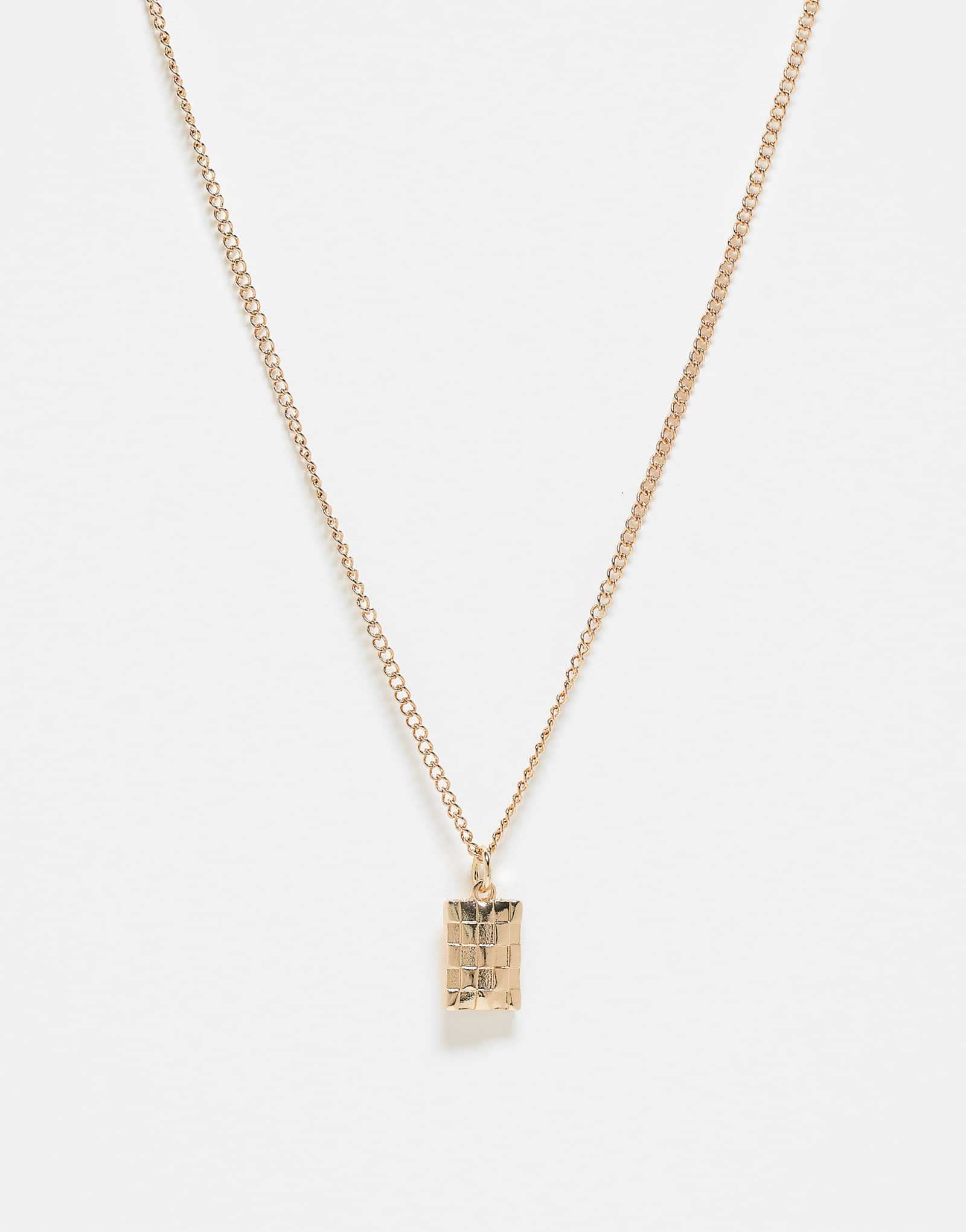 Восстановленное винтажное ожерелье-подвеска унисекс с рисунком в виде шахматной доски из золота