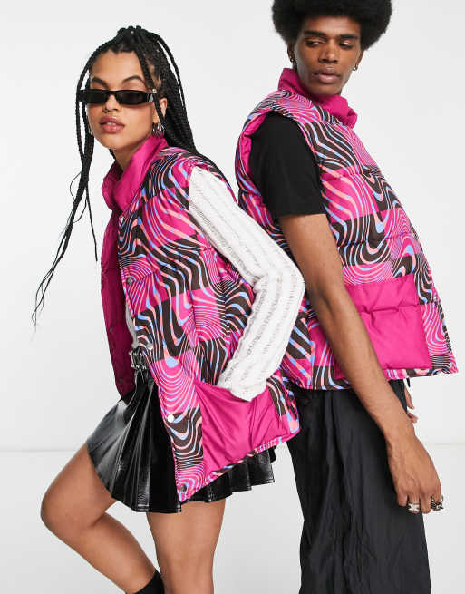 Printed puffer vest clearance