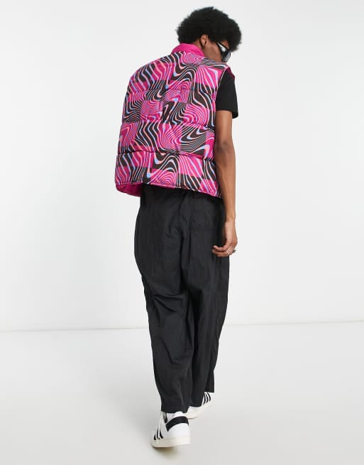 Printed puffer vest shop