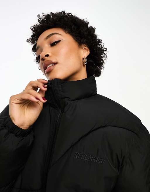Vintage black puffer jacket hotsell