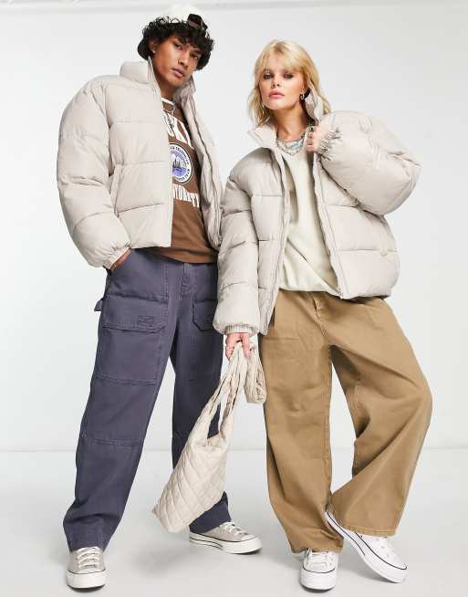 Vintage style puffer jacket clearance
