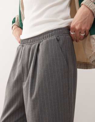 Reclaimed Vintage unisex wide leg pinstripe pants
