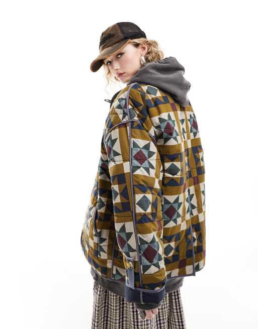 Reclaimed Vintage unisex quilted liner jacket in patchwork | ASOS