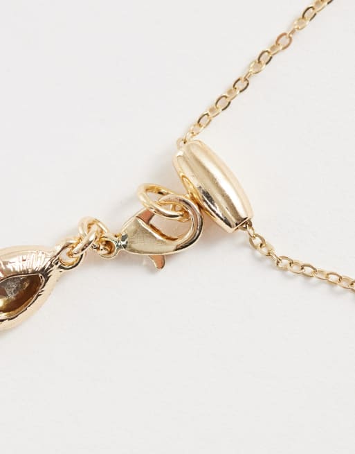 Reclaimed Vintage Unisex rhinestone choker chain necklace, 3 of 4