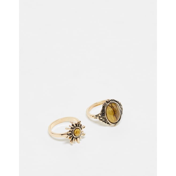 Faux on sale stone rings